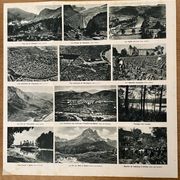 Old map of the Nouvelle-Aquitaine and Pyrenees region from 1945