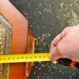 Vintage octagonal bar cabinet – leather top – Art Deco style – years