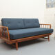 1950s daybed in cherrywood, fresh fabric, WK Furnitures