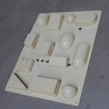 Vintage plastic wall rack, storage system