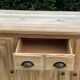 Renovated 3-door sideboard in raw solid wood 147cm