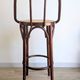 Bistro bar chair in curved wood and cane in Thonet style