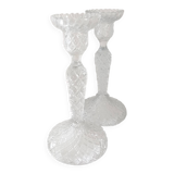 Molded glass candle holders