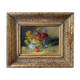 Nineteenth century painting HSP "Jetty of flowers" signed E. May + frame