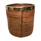 Bamboo and brass pot cover 1970