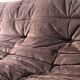 Togo 3-seater sofa in brown alcantara suede, Ligne Roset