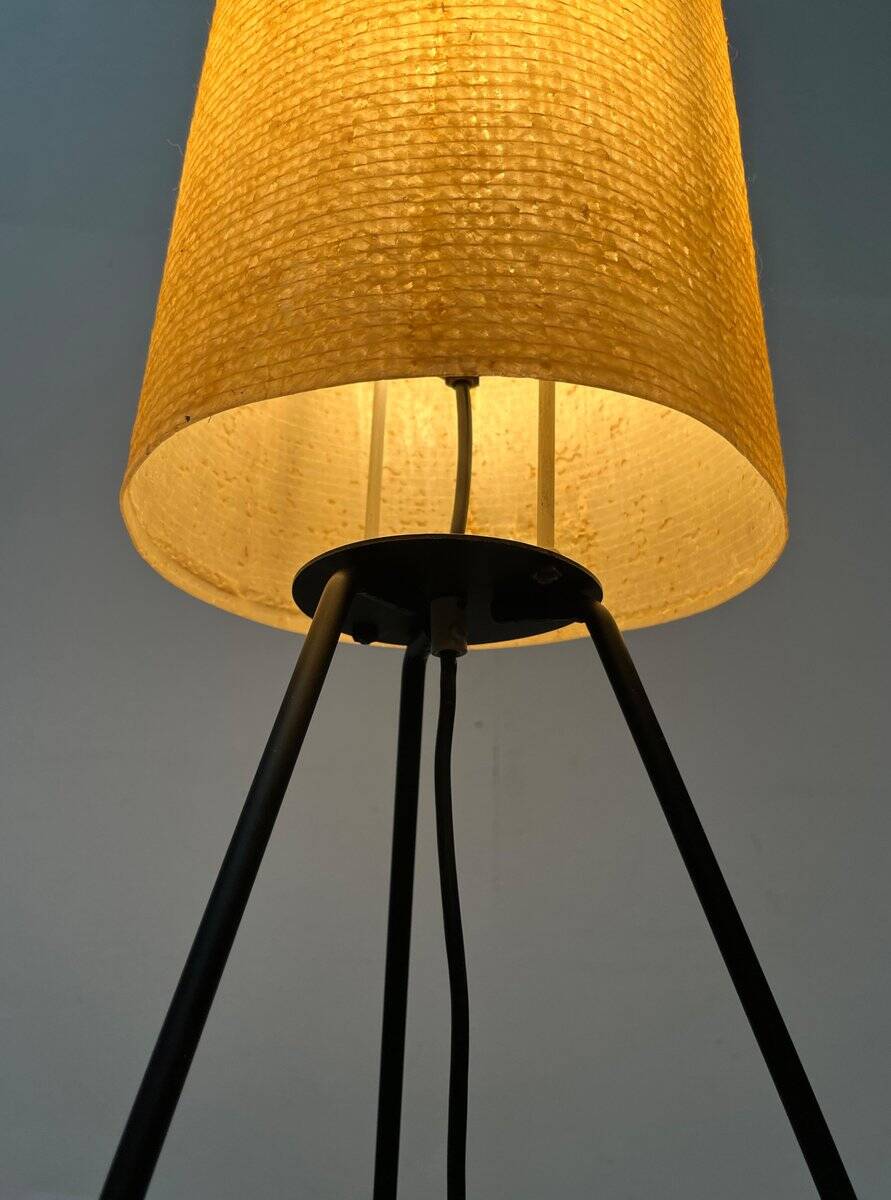 Mid-century minimalist tripod floor lamp by Hesse Leuchten, 1960s.