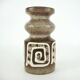 Petit vase céramique marron et beige - VEB Haldensleben - vintage années 60