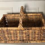 Woven wicker basket