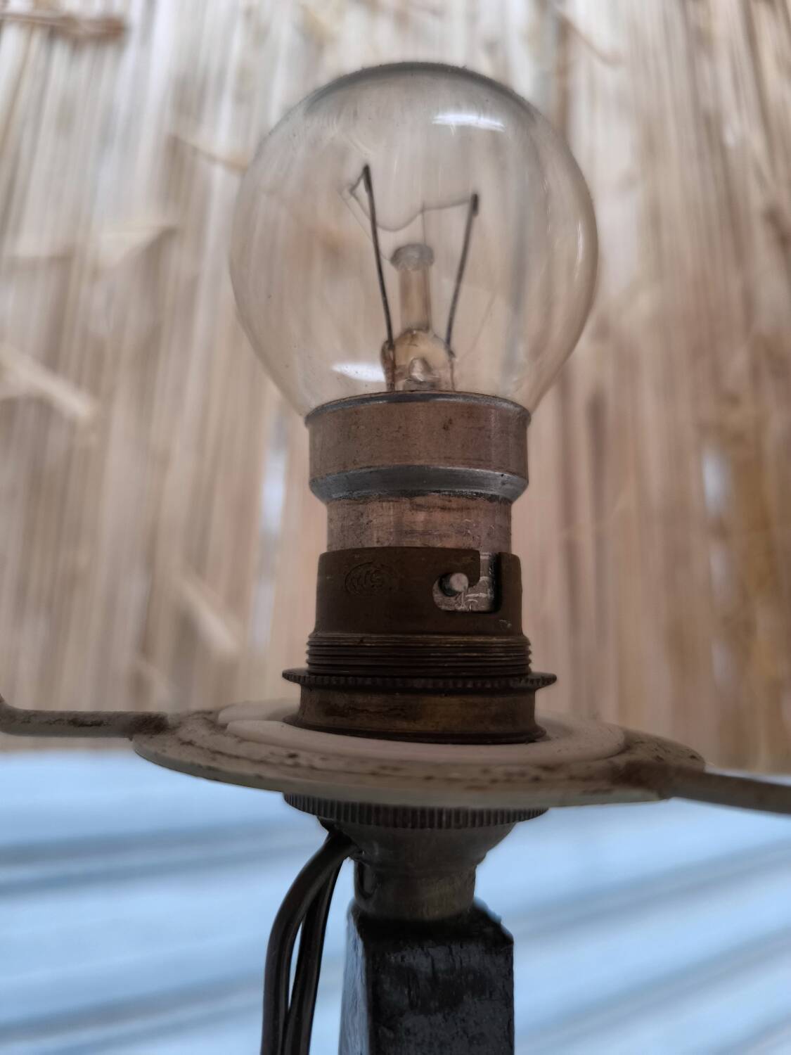 Wrought iron floor lamp circa 1950