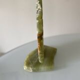 Sculpture  Visage Indien en Onyx Vert
