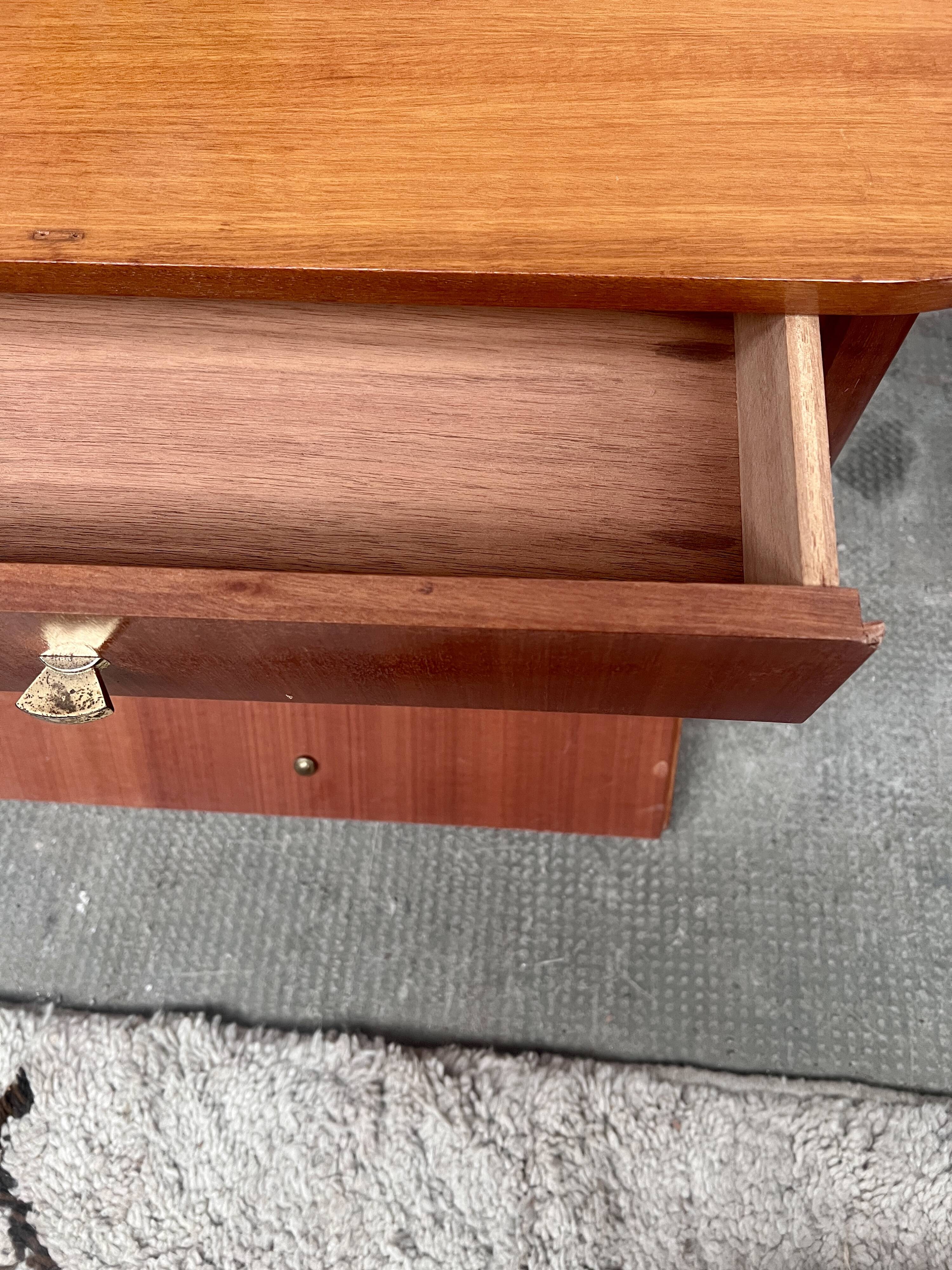 Pair of bedside tables, end of vintage sofa, old 1950
