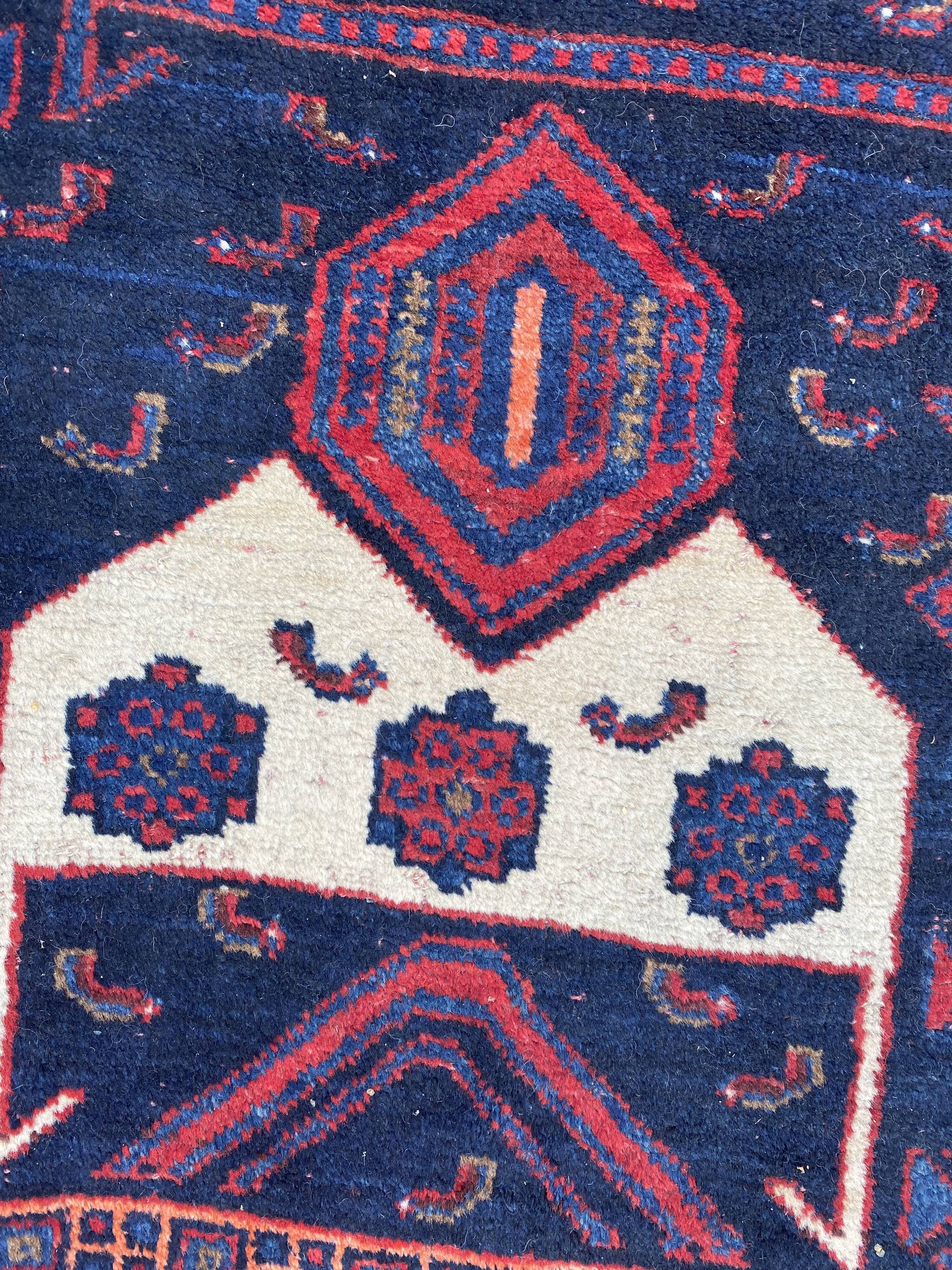 Very beautiful old Persian carpet Bijar handmade 148x318 cm