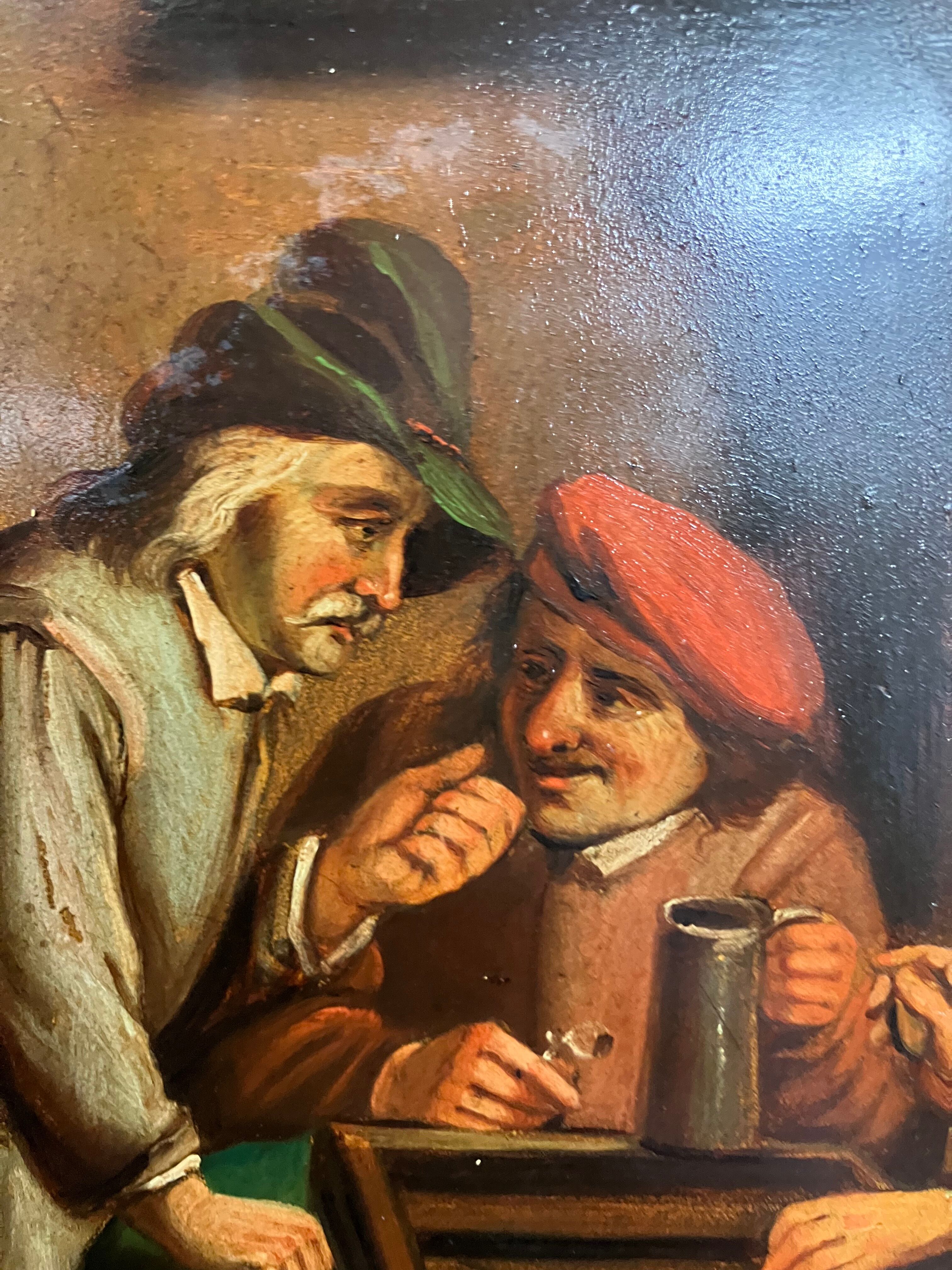 Painting on copper XIXth players