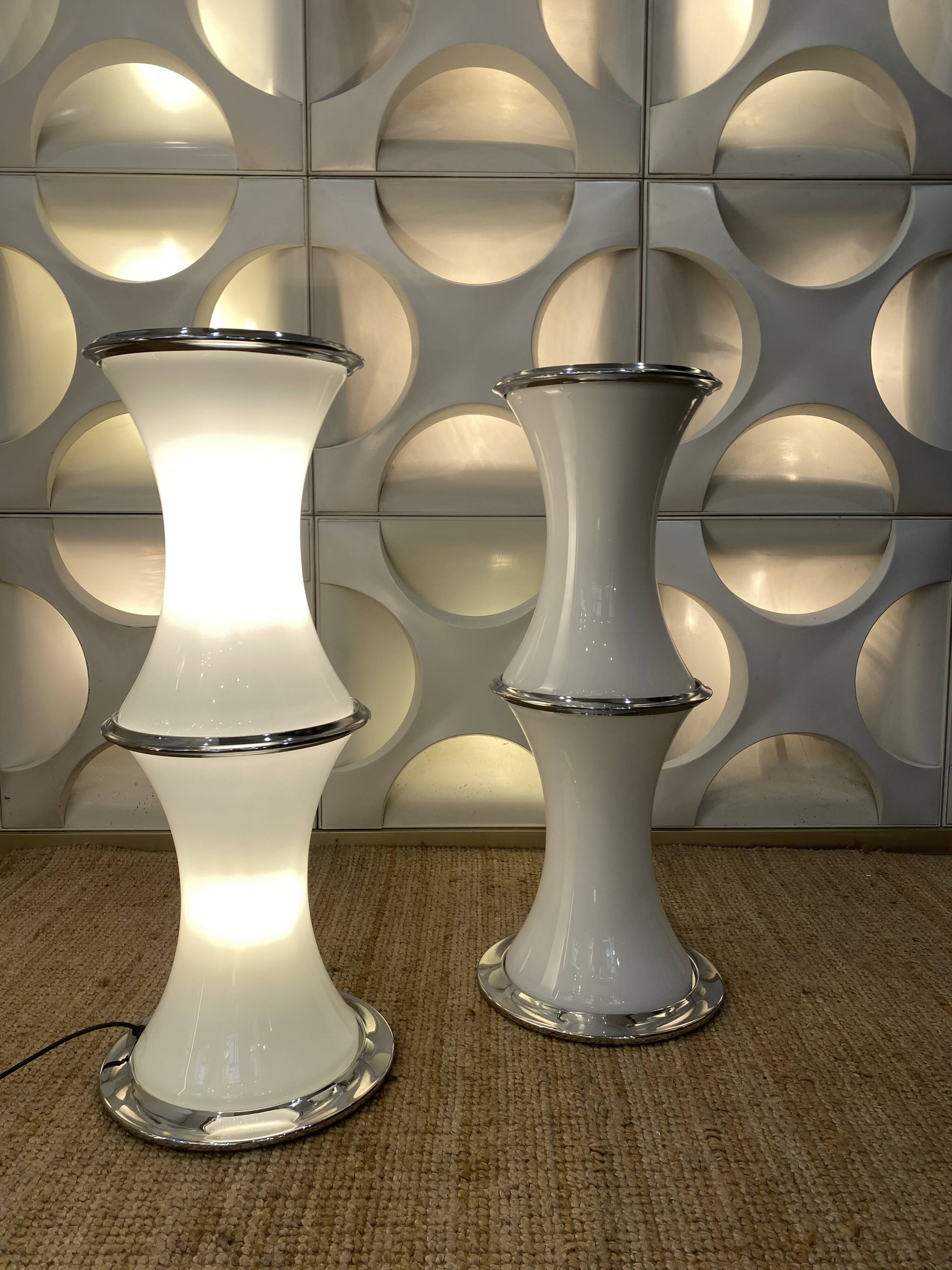 Enrico tronconi - pair of lamps model bamboo