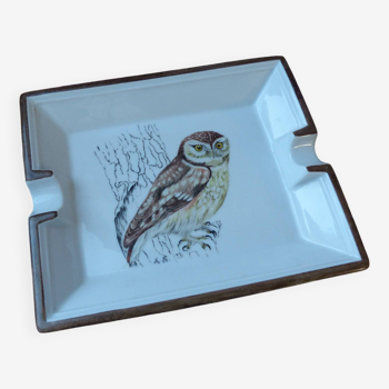 Empty Ceramic Pocket Storage Cup Hand Painted Owl Bird Decor