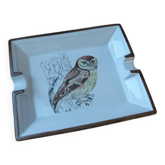 Empty Ceramic Pocket Storage Cup Hand Painted Owl Bird Decor