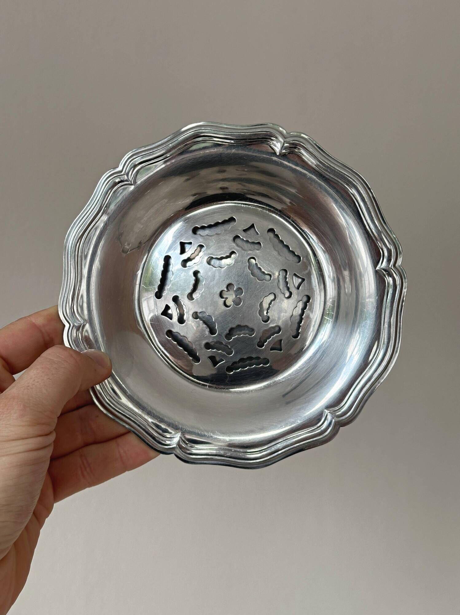 Silver-plated shell butter dish