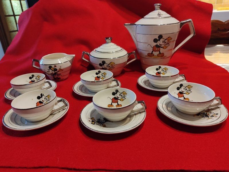 Mickey and Minnie Art Deco Coffee Service 1928
