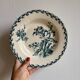 Set of 8 antique deep plates in ironstone, Chardons de Gien