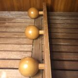 Ancienne patère porte manteau mural x3 bois vintage
