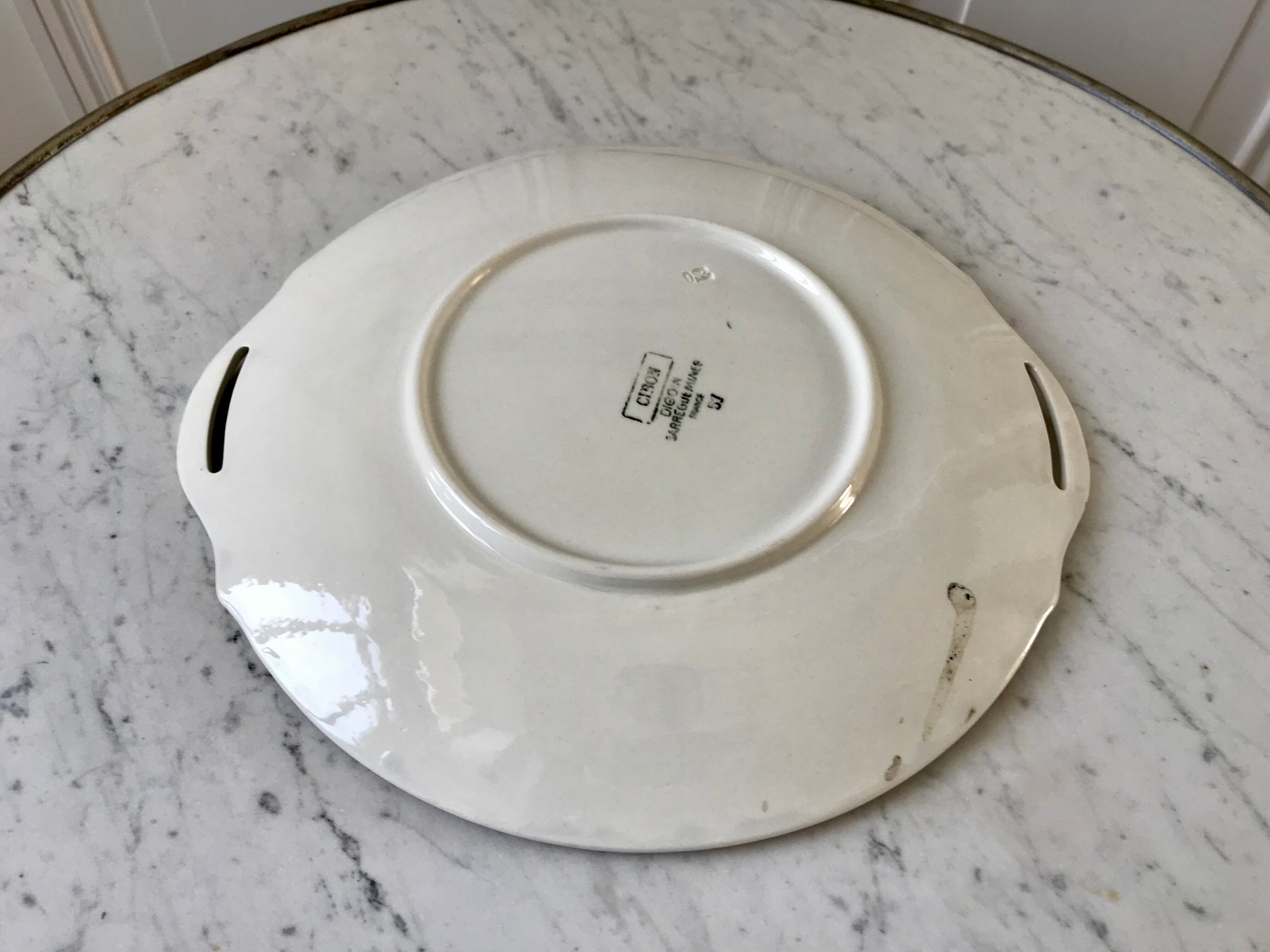 cake dish Digoin Sarreguemines model Cibon years 30-40