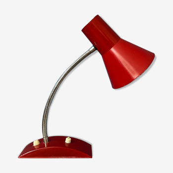 Lampe de bureau flexible vintage space age rouge