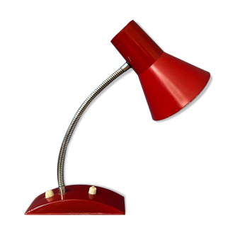 Flexible desk lamp vintage space age red