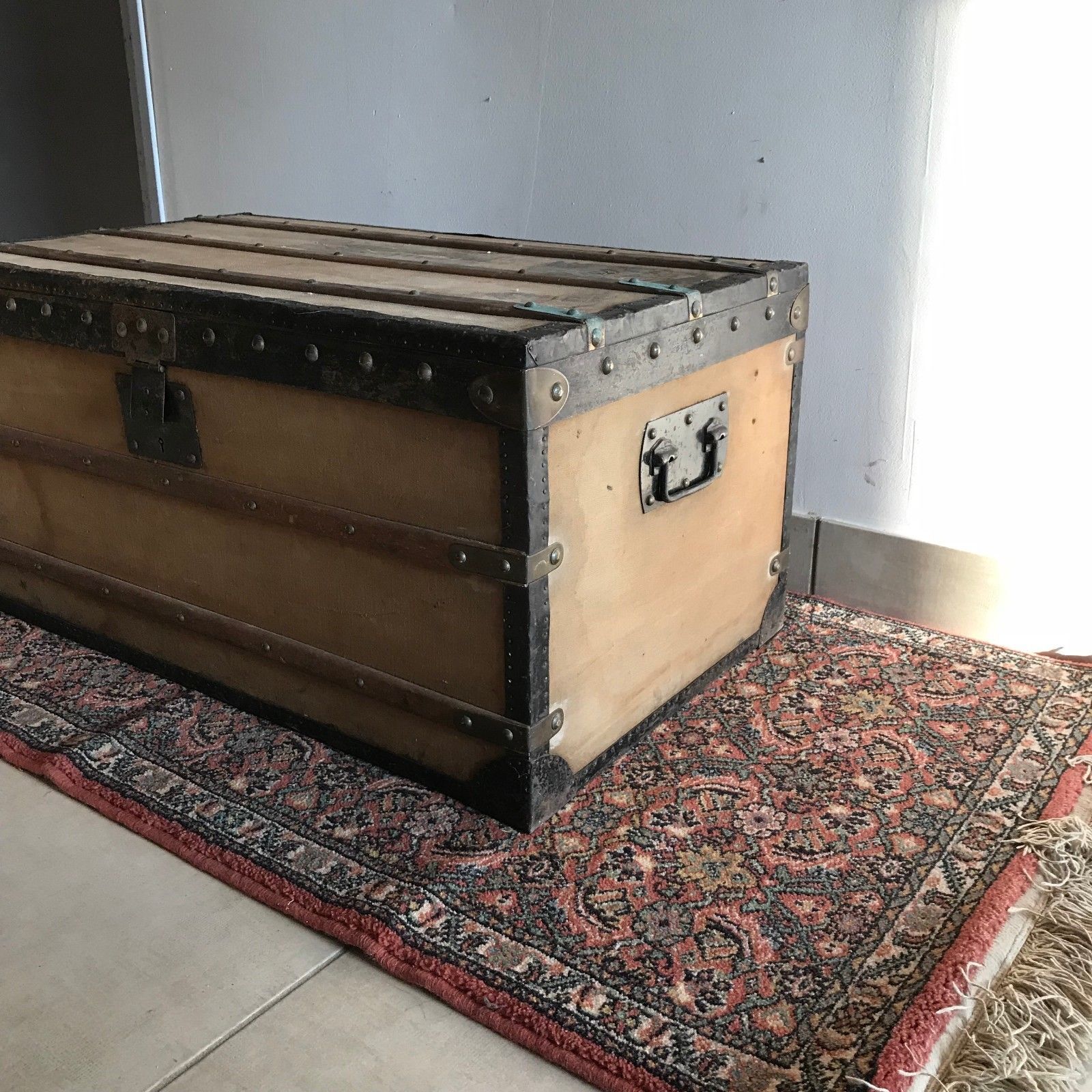 Twentieth century old travel trunk
