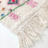 Berber carpet Azilal ecru with colorful patterns 2,35x1,62m