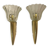 Murano glass sconces set of 2