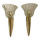 Appliques en verre de Murano, ensemble de 2