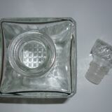 Square cap glass carafe