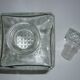 Square cap glass carafe