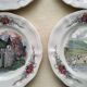 Set of 6 dessert plates in Sarreguemines model Obernai