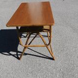 Rattan and vintage bamboo desk