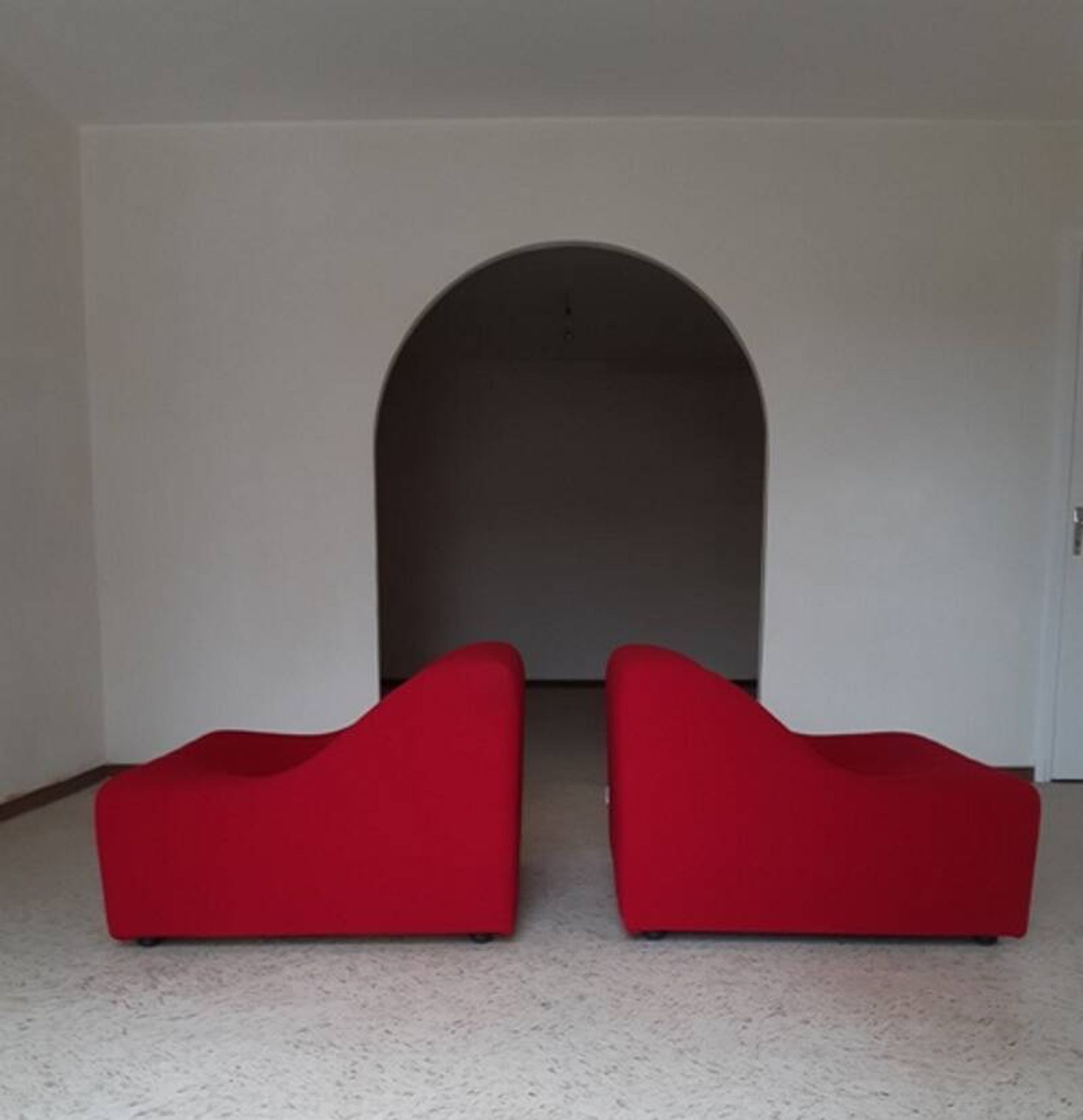 Pair of chromatic swivel armchairs by Kwok Hoi Chan, Steiner