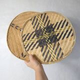 Ethnic rattan and bamboo winnowing trays