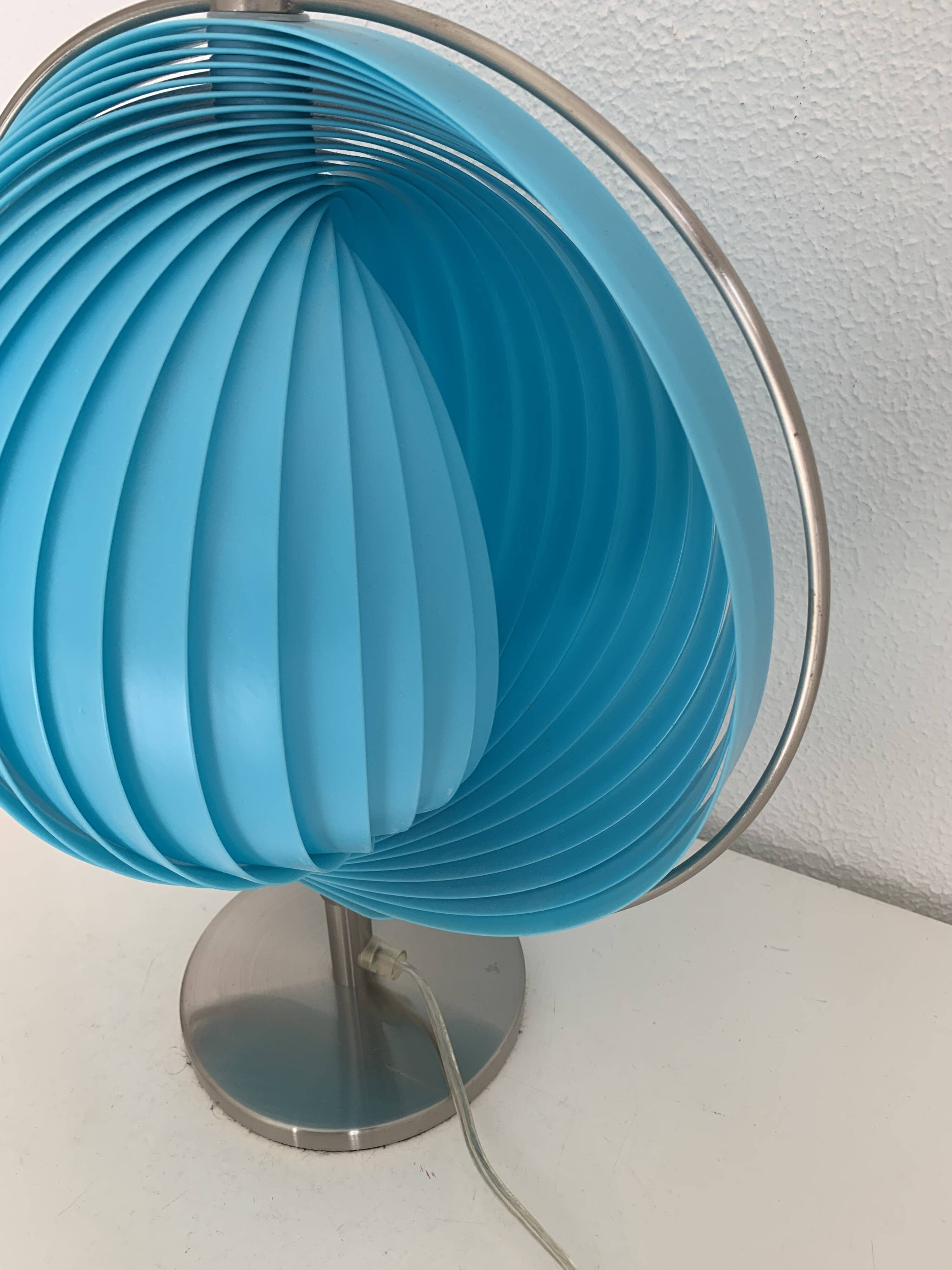 Vintage 1980s Kare Moon blue design lamp - 37 cm