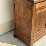 Grand buffet, meuble de toilette ancienne à dessus de marbre XIXe
