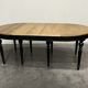 Elegant extendable oak table and black legs, 6/16 covers