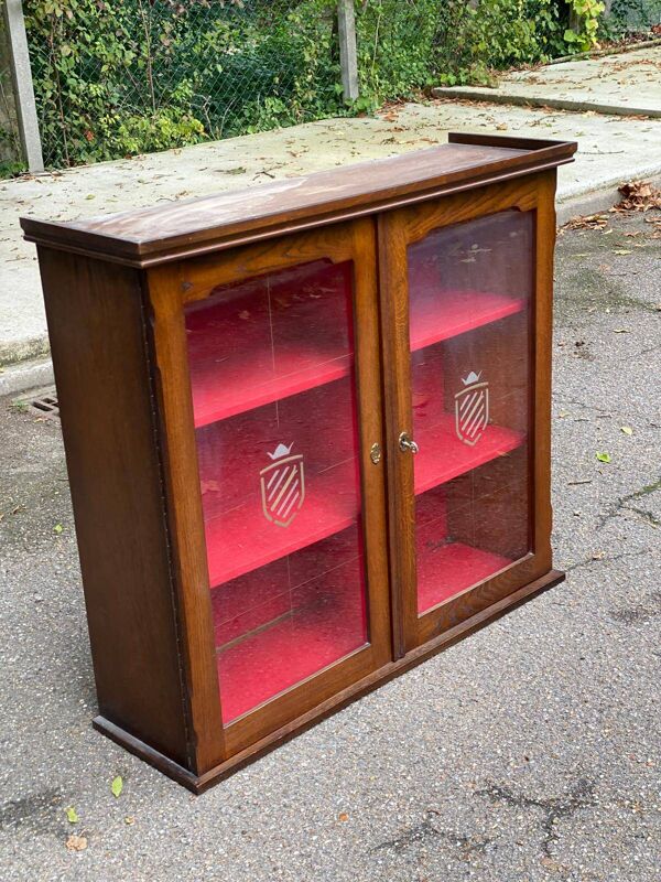 Buffet 2 corps vitré, vitrine espagnole, basque en bois