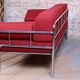 Bauhaus Sofa in Chrome and Upholstery by Hynek Gottwald, Czech, 1930s
