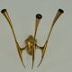 Single Brass Wall Sconce by Oscar Torlasco for Lumi Milano, Italy 1950s