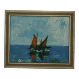 « Bateaux en mer » de Carl Carlsson