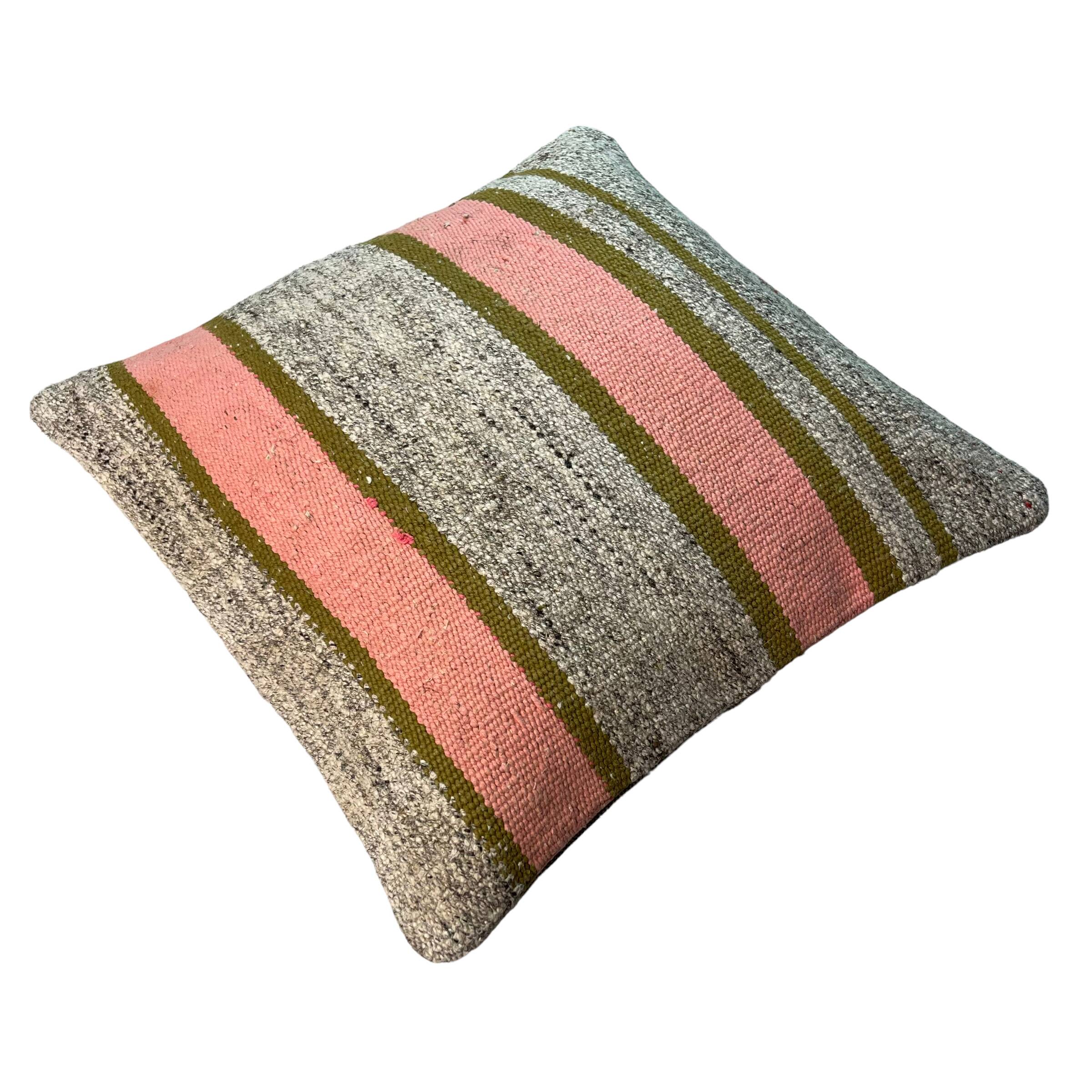 Vintage turkish kilim cushion cover , 40 x 40 cm