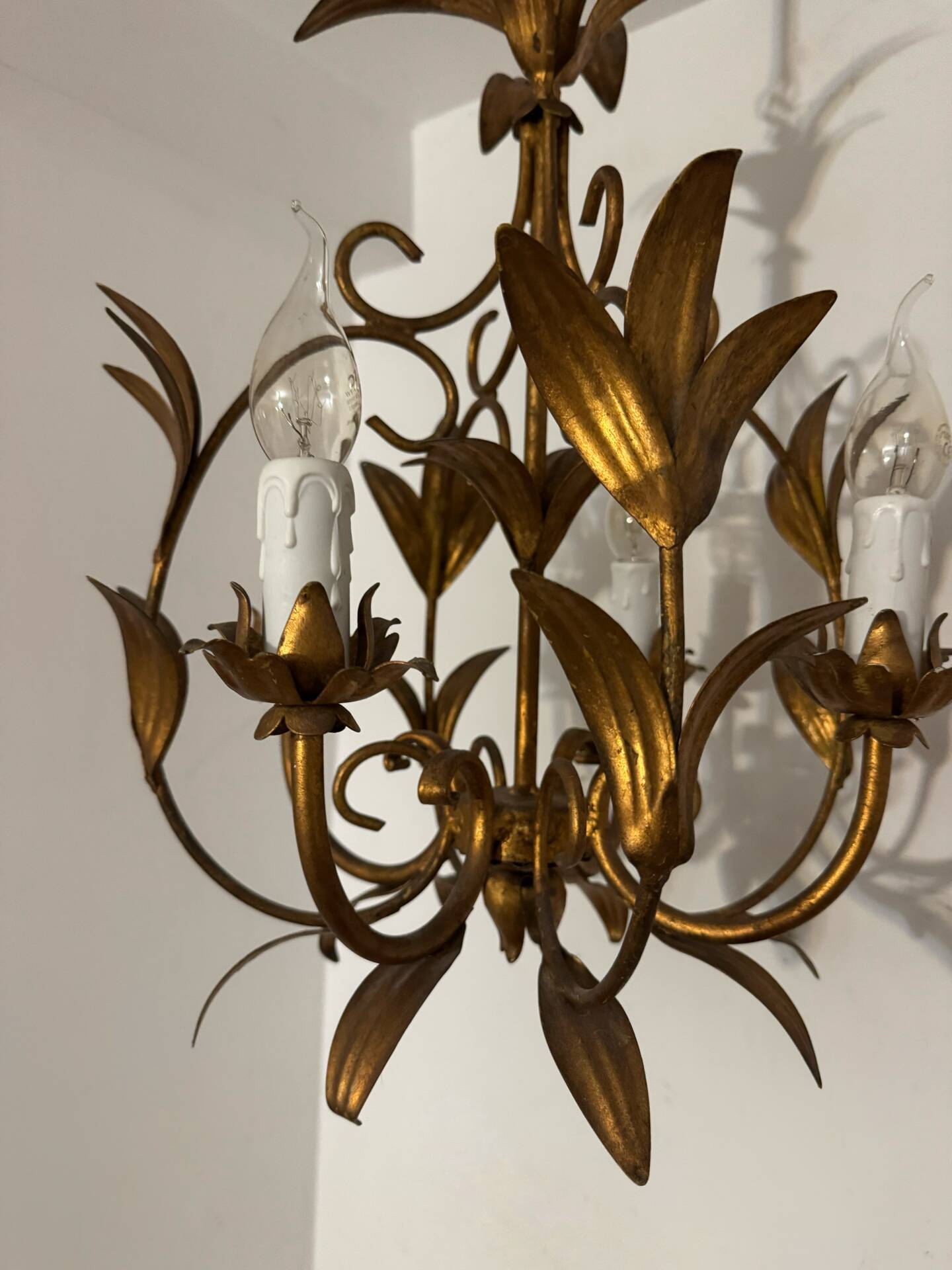Golden palm leaf lustre 1970s