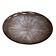 Contemporary Sculptural Concave Round Mirror in Brown, Made in France