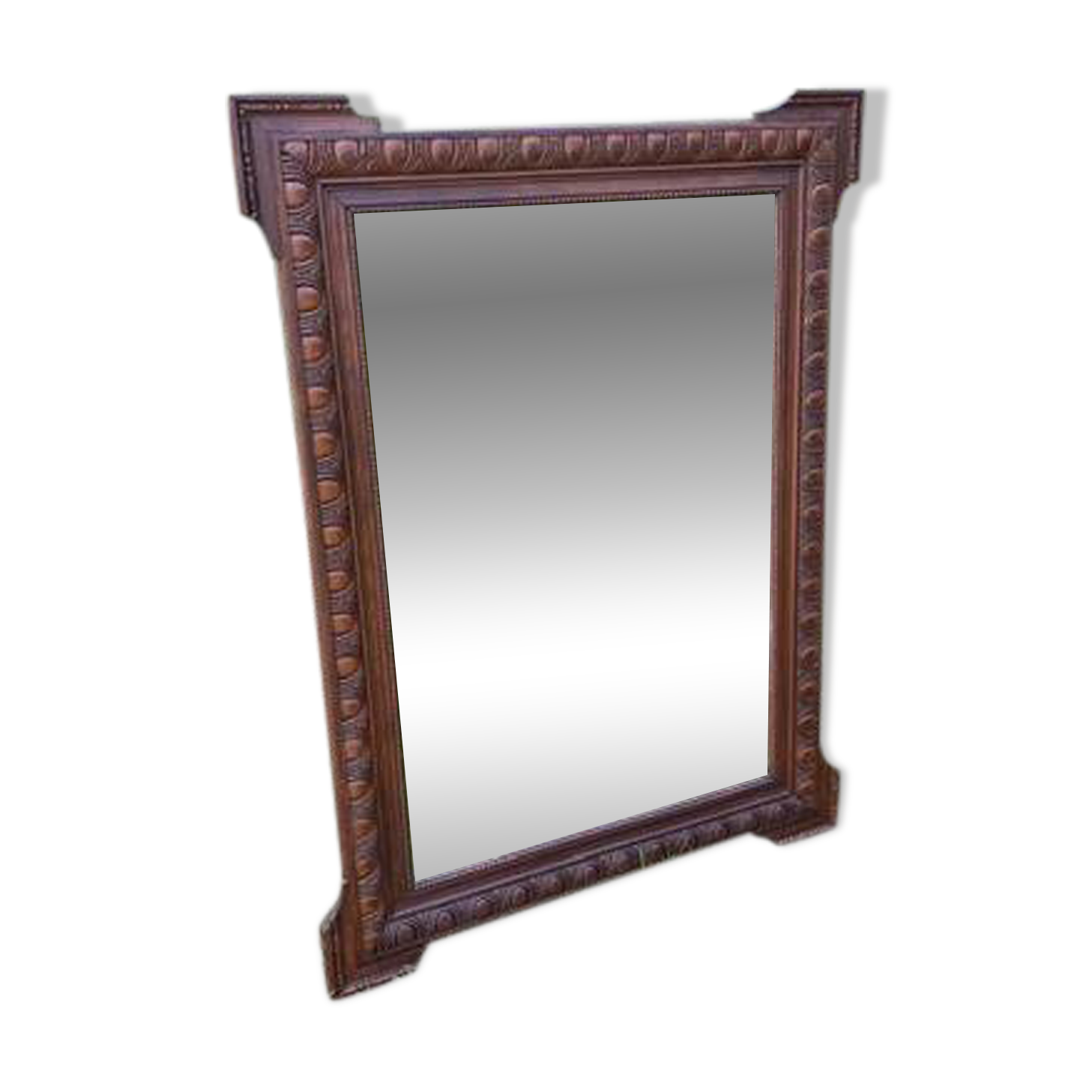 Antique carved wooden mirror