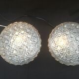 Pair of round ceiling lights
